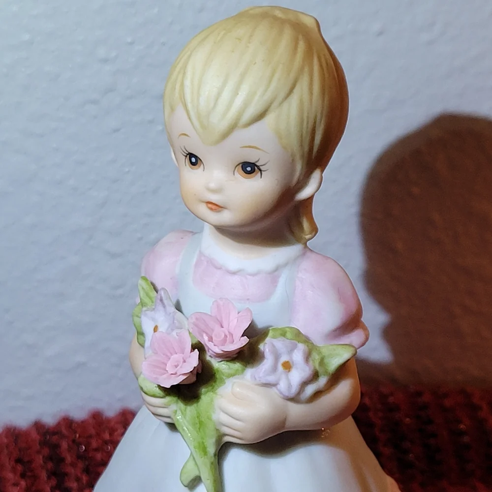 Vtg GEO LEFTON CHINA 07485 THE CHRISTOPHER COLLECTION 1990 FLOWER GIRL